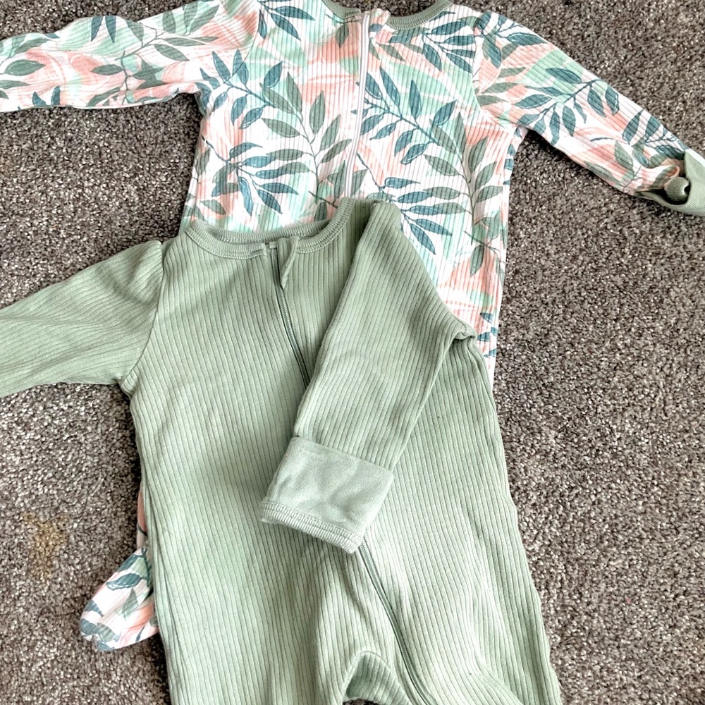 2 Baby footies bundle